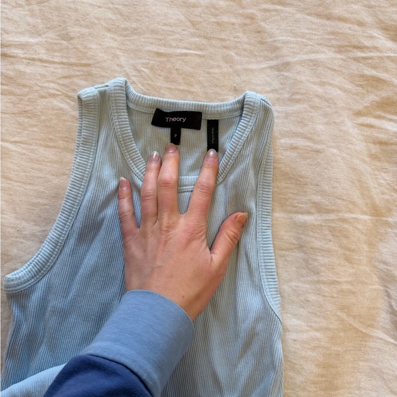 Theory Racer Back Compact Ribbed Tank Dress - Picture 4 of 5